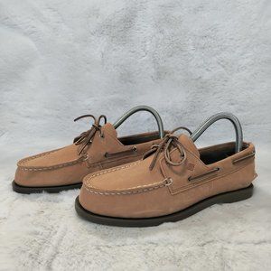 Sperry Top Sider Sahara Leather Boat Shoes Tan Size 5.5M